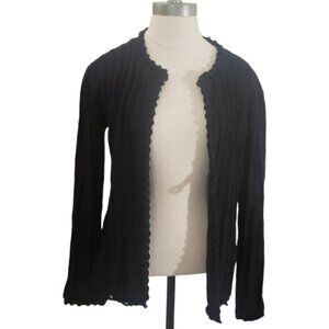 CT2028 Ethyl Black ribbed open Cardigan S
